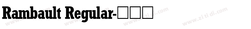 Rambault Regular字体转换